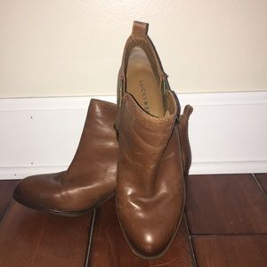 Ankle leather brown boots